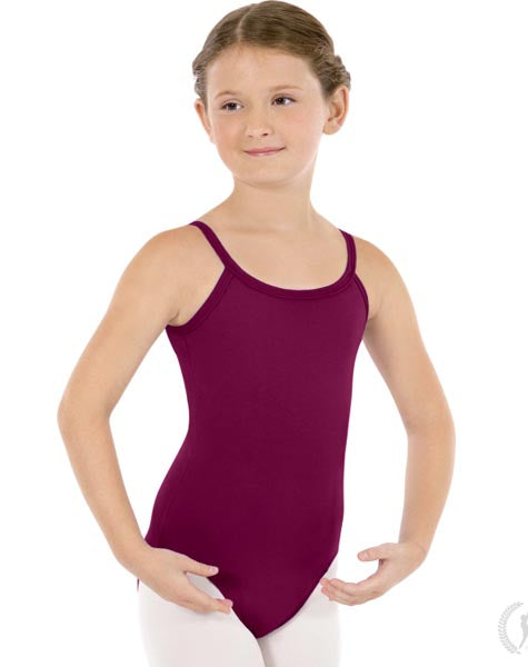 Eurotard 44819C Girls Microfiber Adjustable Camisole Leotard Burgundy